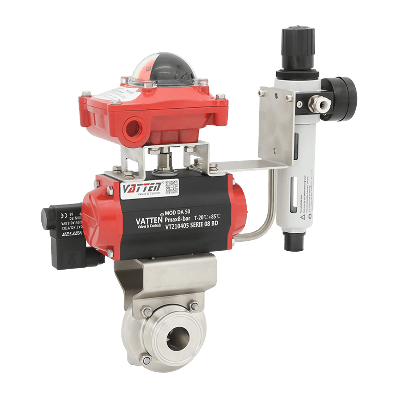 Van bướm kẹp khí nén