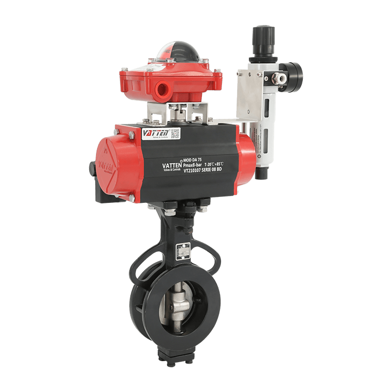 Van bướm lệch tâm đôi khí nén