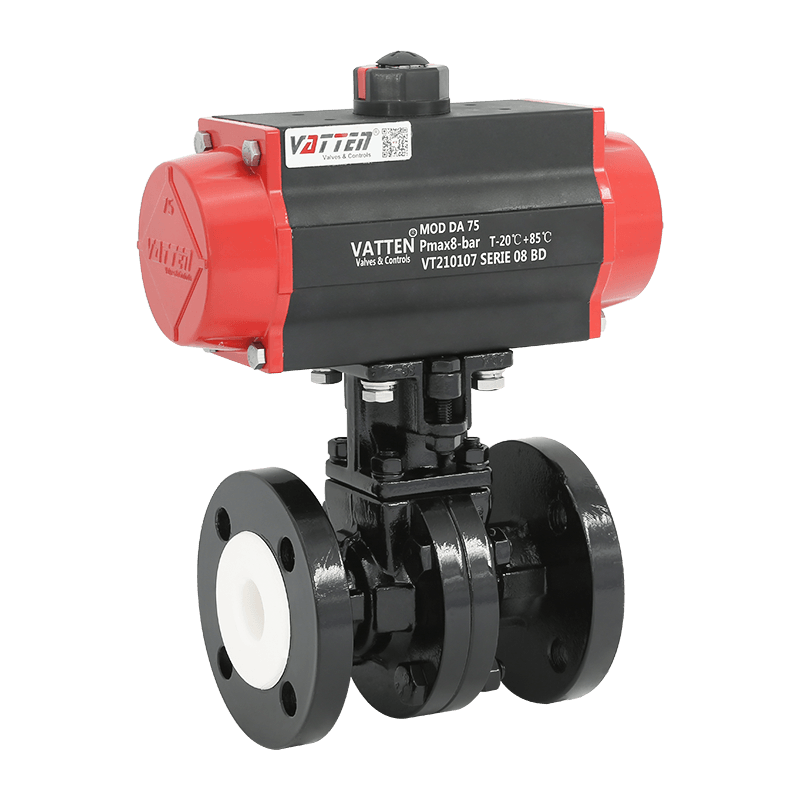 Van bi mặt bích lót bằng khí nén